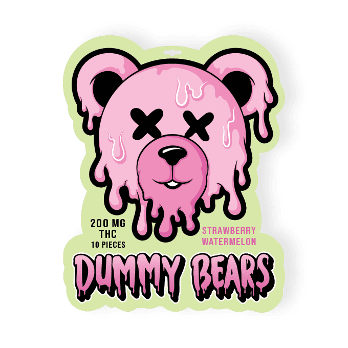 200mg Strawberry Watermelon THC Dummy Bears